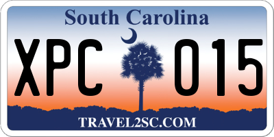 SC license plate XPC015