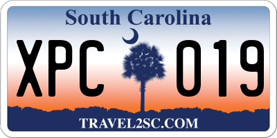 SC license plate XPC019