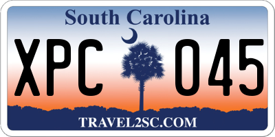 SC license plate XPC045