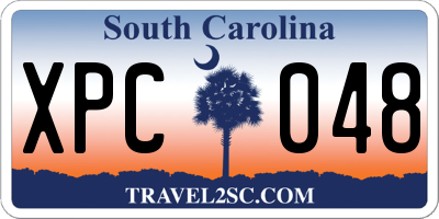 SC license plate XPC048
