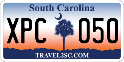 SC license plate XPC050