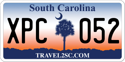 SC license plate XPC052