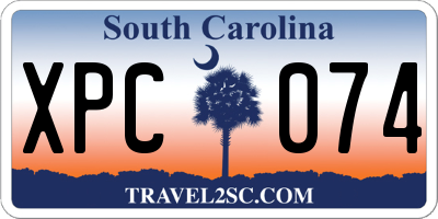 SC license plate XPC074