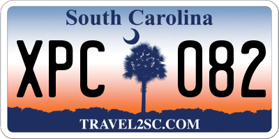 SC license plate XPC082