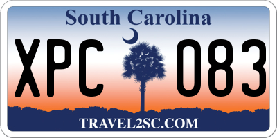 SC license plate XPC083