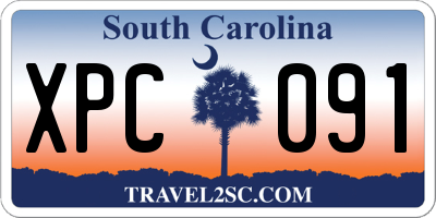 SC license plate XPC091