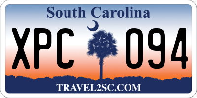 SC license plate XPC094