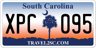 SC license plate XPC095