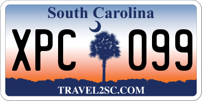 SC license plate XPC099