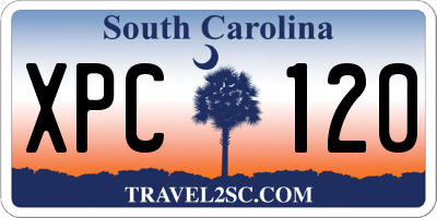 SC license plate XPC120