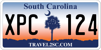 SC license plate XPC124