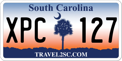 SC license plate XPC127