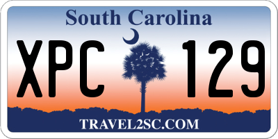 SC license plate XPC129
