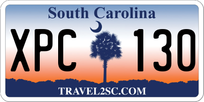 SC license plate XPC130