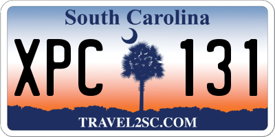 SC license plate XPC131