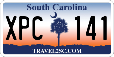 SC license plate XPC141