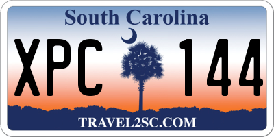 SC license plate XPC144