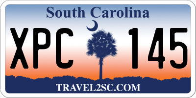 SC license plate XPC145