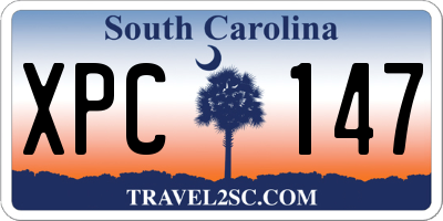 SC license plate XPC147