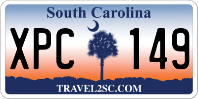SC license plate XPC149