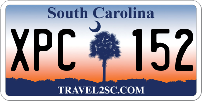 SC license plate XPC152