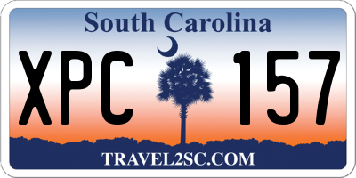SC license plate XPC157