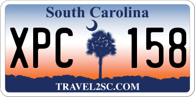 SC license plate XPC158
