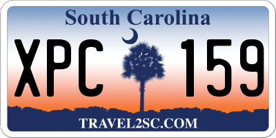 SC license plate XPC159
