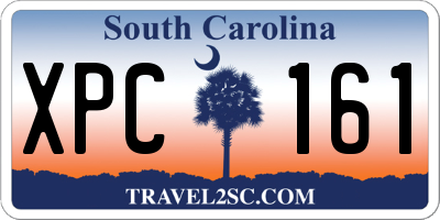 SC license plate XPC161