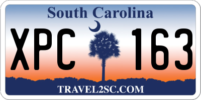 SC license plate XPC163
