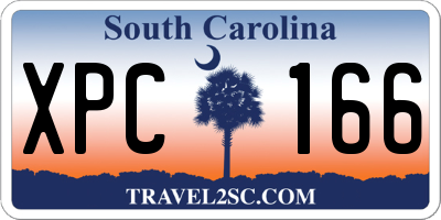 SC license plate XPC166
