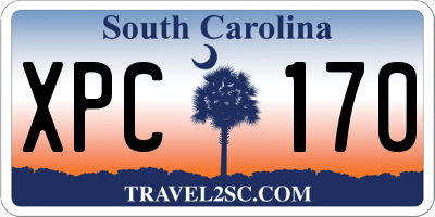 SC license plate XPC170