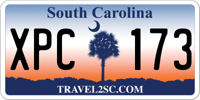 SC license plate XPC173