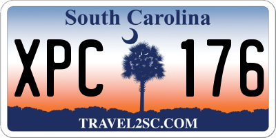 SC license plate XPC176