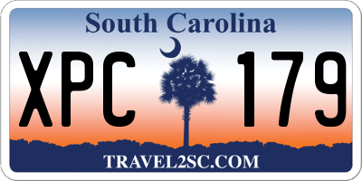 SC license plate XPC179