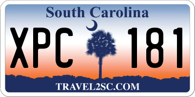 SC license plate XPC181