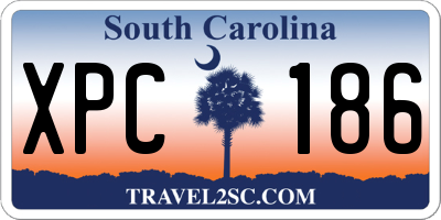 SC license plate XPC186