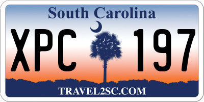 SC license plate XPC197