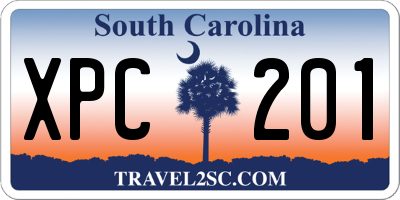SC license plate XPC201