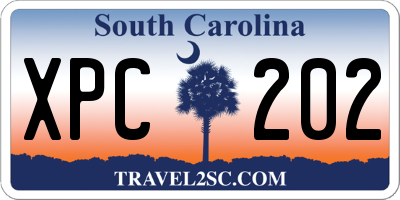 SC license plate XPC202