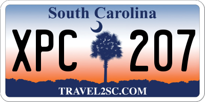 SC license plate XPC207
