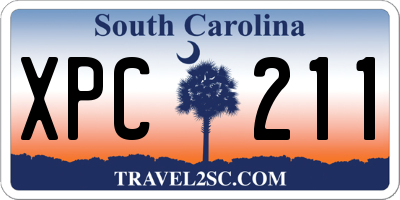 SC license plate XPC211