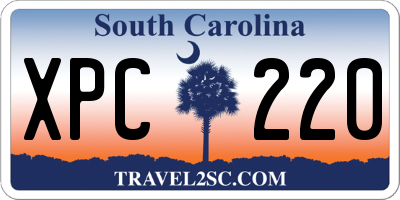 SC license plate XPC220