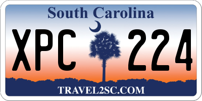 SC license plate XPC224