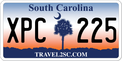 SC license plate XPC225