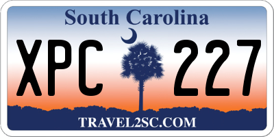SC license plate XPC227