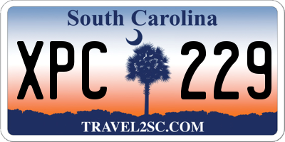 SC license plate XPC229