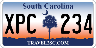 SC license plate XPC234