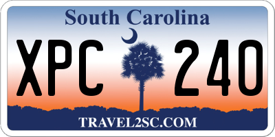 SC license plate XPC240