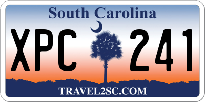 SC license plate XPC241